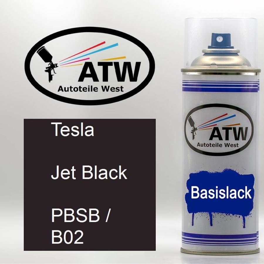 Tesla, Jet Black, PBSB / B02: 400ml Sprühdose, von ATW Autoteile West.